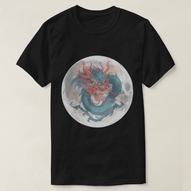 Moon and Dragon T-shirt: A Legend Among the Stars T-Shirt (Design Front)