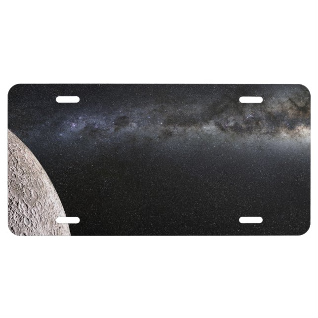 Moon and Galaxy. License Plate (Front)