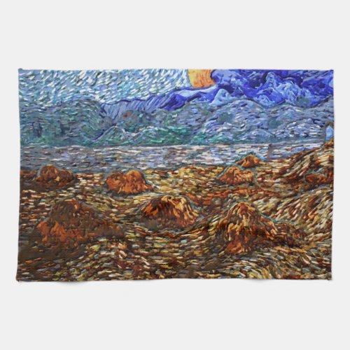 Moon and Landscape Towel