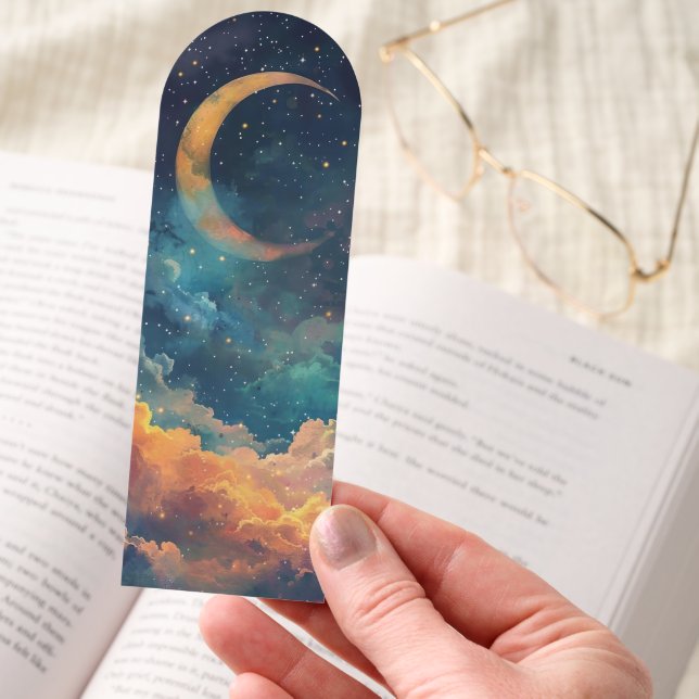 Moon and Night Sky Bookmarks (Hand)