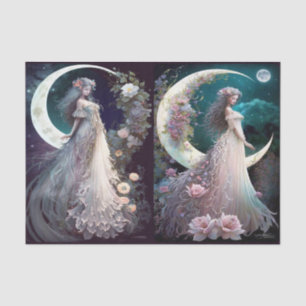 Moon and Roses Tissue Paper