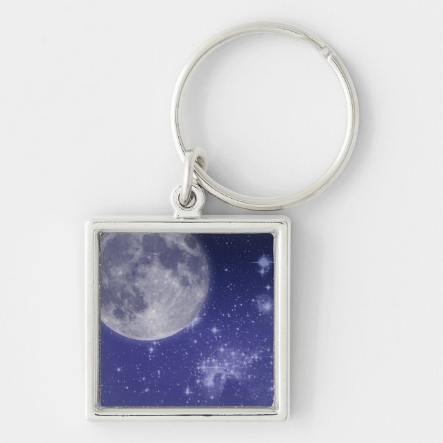 Moon and Shining Stars Keychain (Front)