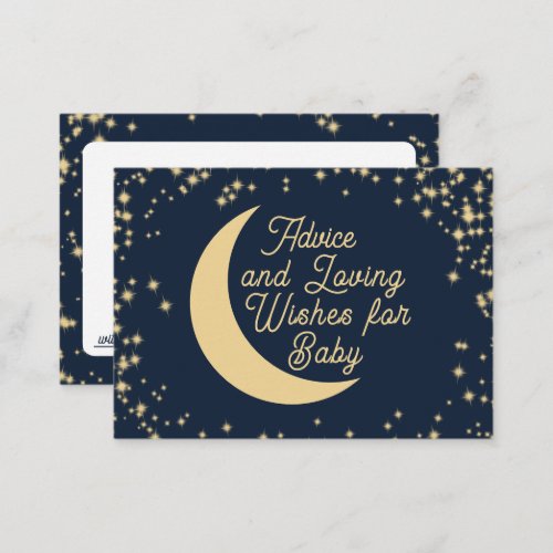 Moon and Stars Advice Cards for Baby