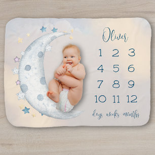 Moon and Stars Baby Blanket