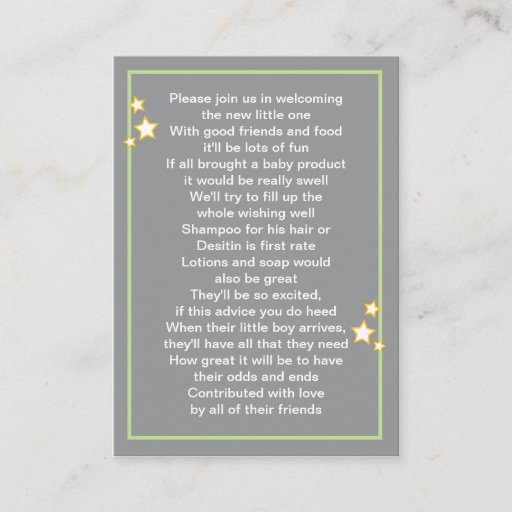 Customizable Moon and Stars Baby Product Card Business Card Templates