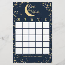 Moon and Stars Baby Shower Bingo Stationery