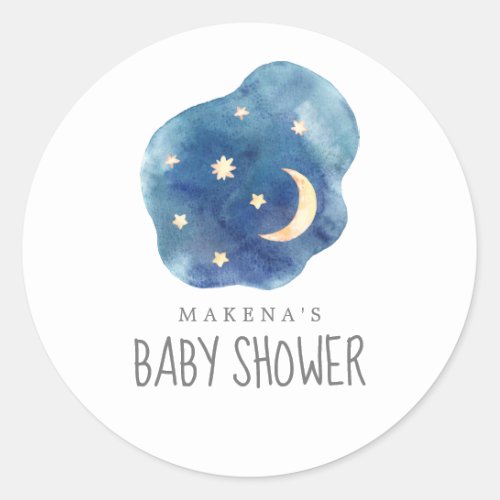 Moon and Stars Baby Shower Envelope Seals