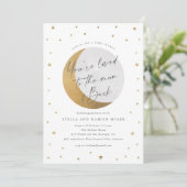 Moon and Stars Baby Shower Invitation (Standing Front)