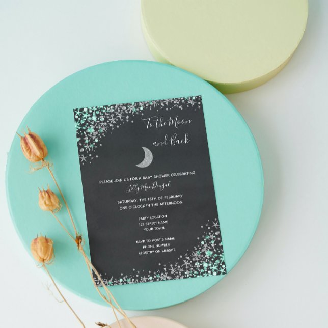 Moon and Stars Baby Shower Invitation (Creator Uploaded)