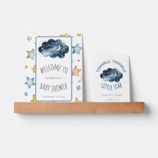 Moon and Stars Baby Shower Picture Ledge