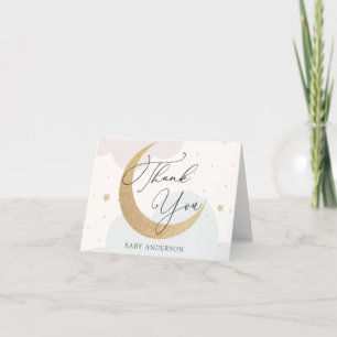 Moon and Stars Baby Shower Thank You Card
