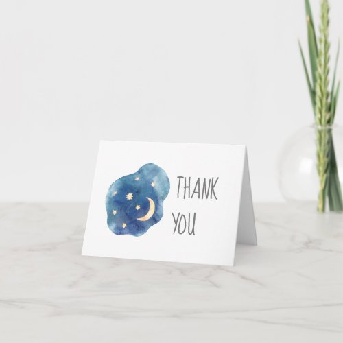 Moon and Stars Baby Shower Thank You Card