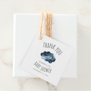 Moon and Stars Baby Shower Thank You Favor Sticker Favor Tags