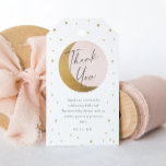 Moon and stars baby shower thank you gift tags<br><div class="desc">A pretty,  baby shower thank you gift tag,  favor tag featuring gold star frame and moon with soft pastel watercolor shadow on a clean white background.</div>