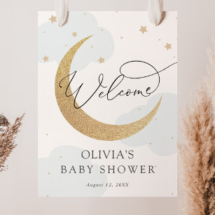 Moon and Stars Baby Shower Welcome Sign