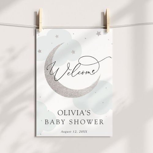 Moon and Stars Baby Shower Welcome Sign