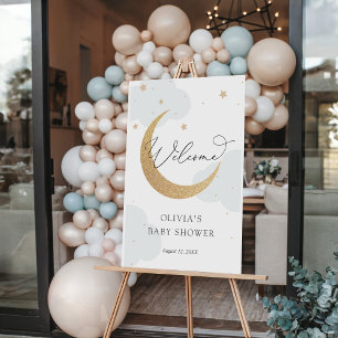 Moon and Stars Baby Shower Welcome Sign
