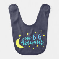 Moon and Stars Blue Little Big Dreamer Bib