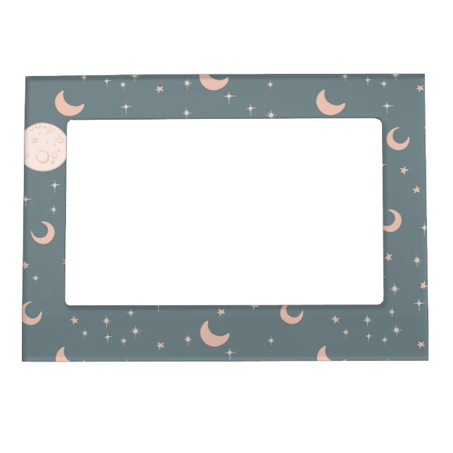 Moon and stars - blue magnetic frame (Front)