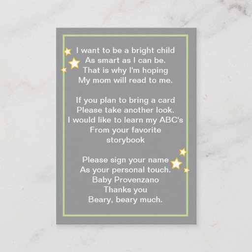 Customizable Moon and Stars Bring a Book Card Business Cards