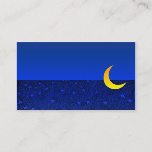 Customizable Moon and Stars Business Card
