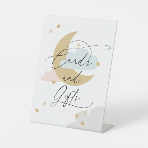 Moon and Stars Cards and Gifts Sign Colorful