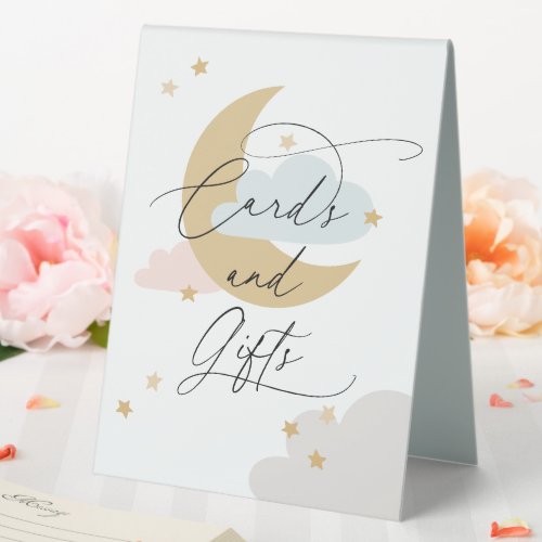 Moon and Stars Cards and Gifts Sign Colorful