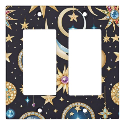 Moon And Stars Celestial  Light Switch Cover