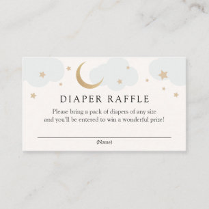 Moon and Stars Diaper Raffle insert card