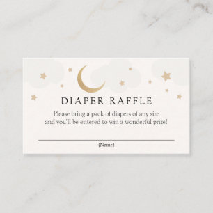 Moon and Stars Diaper Raffle insert card