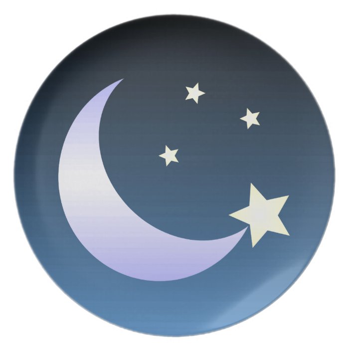 Moon And Stars Dining Plate