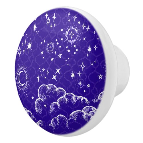 Moon and Stars Drawer Knob Pull WHBLUPUR