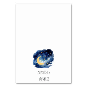 Moon and Stars Food Labels & Table Numbers