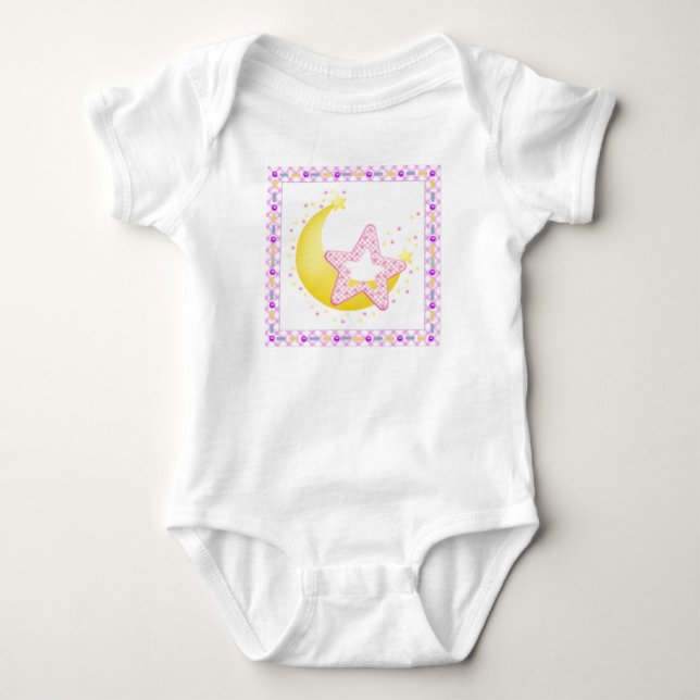 Moon and Stars For Baby Baby Bodysuit (Front)