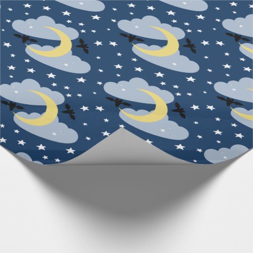 Moon and Stars  Halloween Wrapping Paper