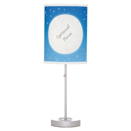 Moon and Stars Lamp for Kids  Bright Blue