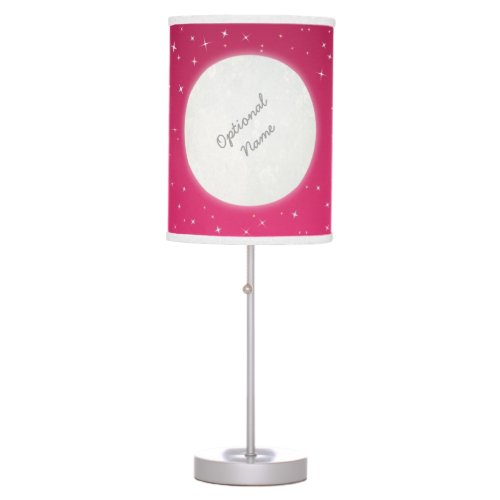 Moon and Stars Lamp for Kids  Pink