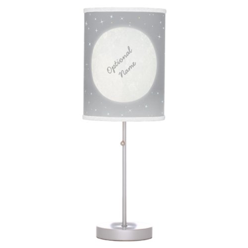 Moon and Stars Lamp for Kids  Silver