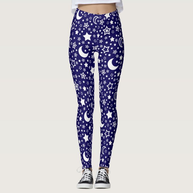 Moon and Stars Leggings for Women (Front)