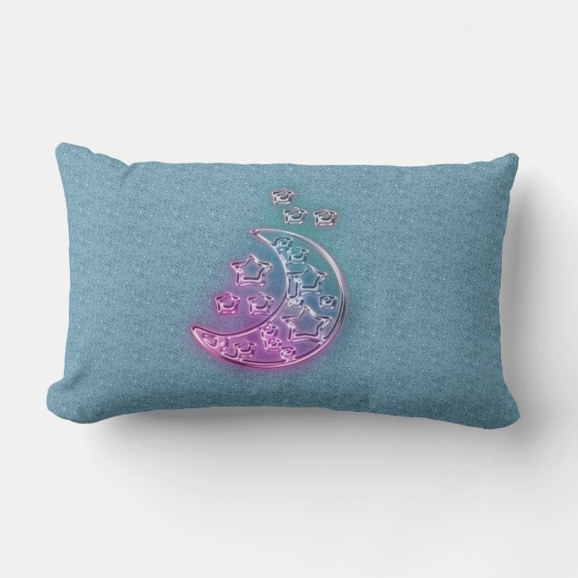 Moon and Stars Lumbar Pillow (Front)