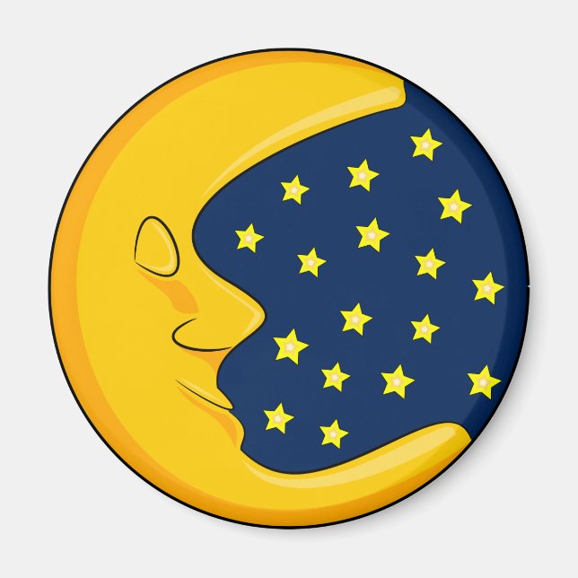 Moon And Stars Magnet (Front)