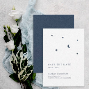 Moon and Stars Modern Celestial Wedding Save The Date