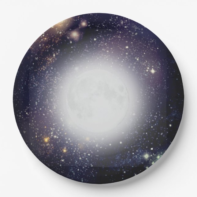 Moon and Stars Paper Plates (Front)