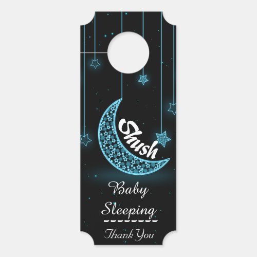 Moon and Stars Personalised Nursery Door Hanger
