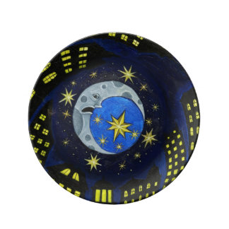 Moon And Stars Plates | Zazzle