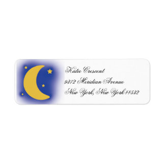 Moon and Stars Return Address Labels