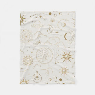 Moon and Stars Sky Bohemian Blanket