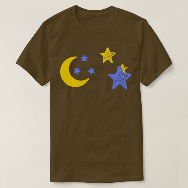 Moon and stars T-Shirt (Design Front)