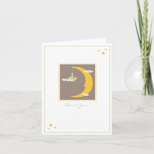 Moon and Stars Thank You Card (Front)