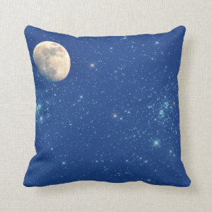 Moon and Stars Throw Pillow